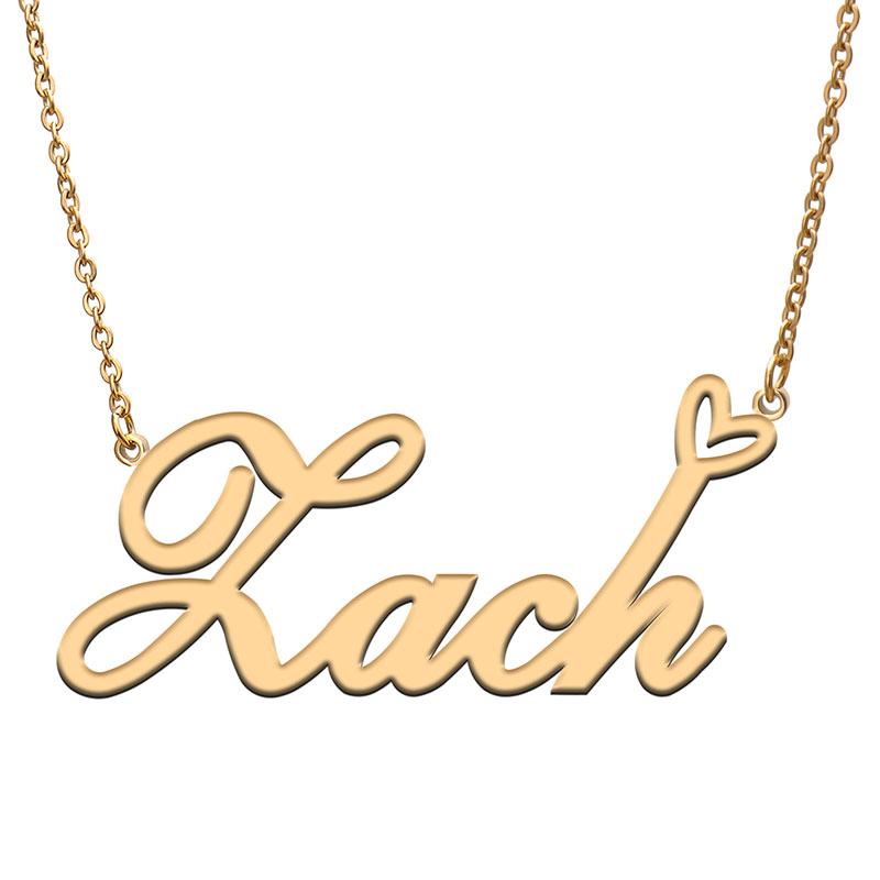 Pendant Necklaces Zach Love Heart Name Necklace Personalized Gold Plated Stainless Steel Collar For Women Girls Friends Birthday Wedding Gif
Pendant Necklaces Zach Love Heart Name Necklace Personalized Gold Plated Stainless Steel Collar For Women Girls Friends Birthday Wedding Gif