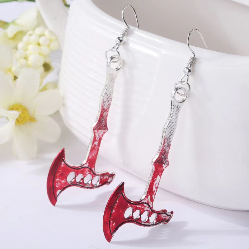 Funny Charm Halloween Horror Spooky Bloody Kitchen Knife Personality Earrings Women Geometric Hiphop rock C3
Funny Charm Halloween Horror Spooky Bloody Kitchen Knife Personality Earrings Women Geometric Hiphop rock C3
