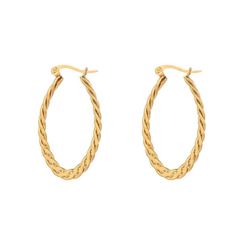 Hoop & Huggie Stainless Steel Gold Oval Rope Twist Earrings Jewelry Simple Ladies Africa Circle Gift For Him
Hoop & Huggie Stainless Steel Gold Oval Rope Twist Earrings Jewelry Simple Ladies Africa Circle Gift For Him