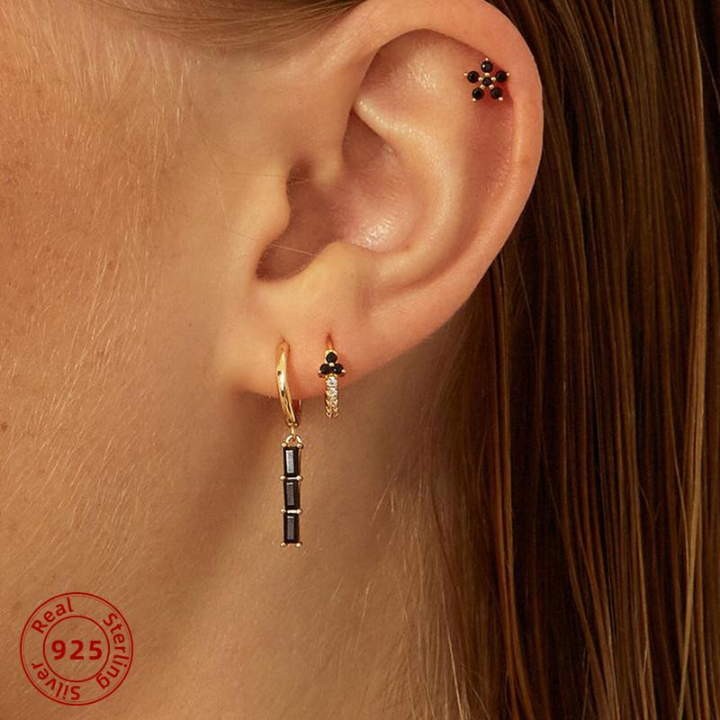 Dangle & Chandelier 925 Sterling Silver CZ Stone Long Pendant Drop Earrings For Women Black White Zircon Piercing Wedding Luxury Jewelry
Dangle & Chandelier 925 Sterling Silver CZ Stone Long Pendant Drop Earrings For Women Black White Zircon Piercing Wedding Luxury Jewelry