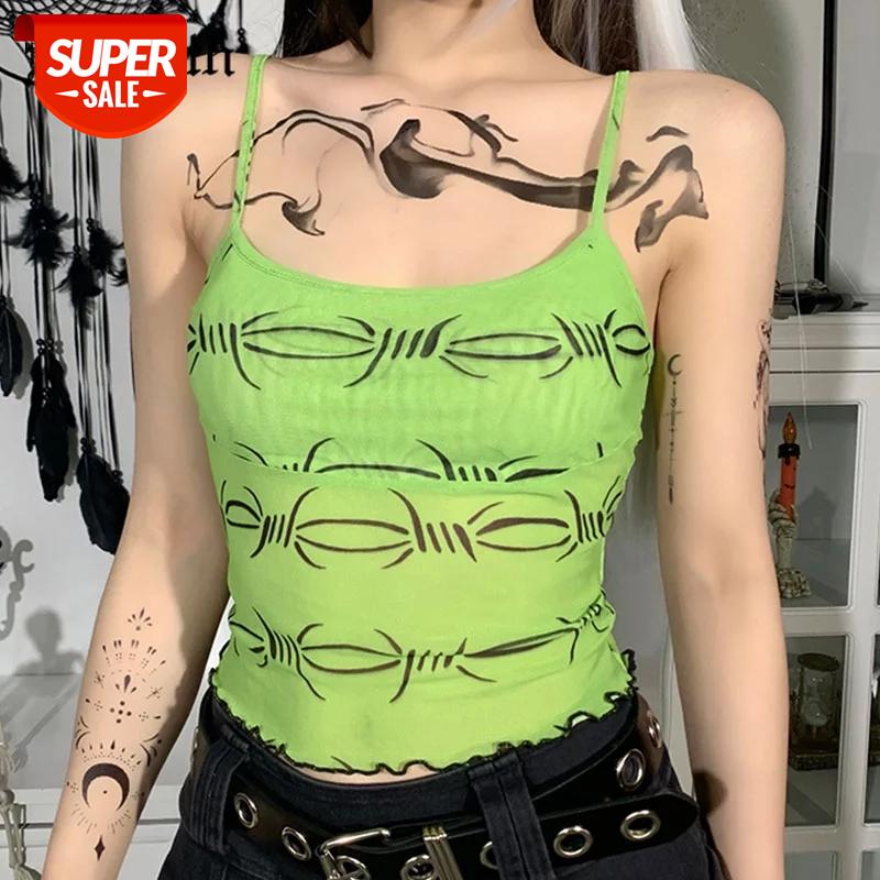 InsGoth Y2K Sexy Mesh Green Camis Harajuku Gothic Print Spaghetti Straps Camisole E Girl Streetwear Summer Basic Cropped Tops #Zi2b, White
InsGoth Y2K Sexy Mesh Green Camis Harajuku Gothic Print Spaghetti Straps Camisole E Girl Streetwear Summer Basic Cropped Tops #Zi2b, White
