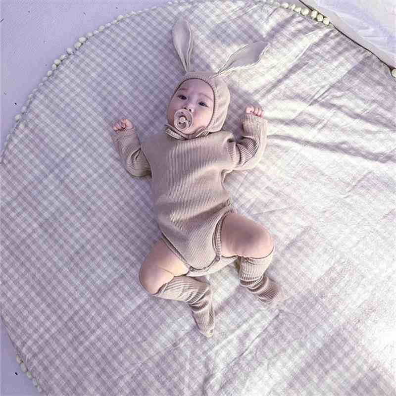 Spring Autumn infants cute long sleeve coveralls + rabbirt ear hat mid-calf length socks babys fashion outfits 210708, Hide powder
Spring Autumn infants cute long sleeve coveralls + rabbirt ear hat mid-calf length socks babys fashion outfits 210708, Hide powder
