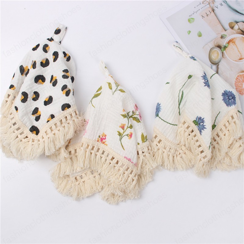 Baby Bibs Feeding Newborn Burping Cloths Boys Girls Accessories Print Tasser Cotton Pacifiers Leopard Towel Flower Clothing