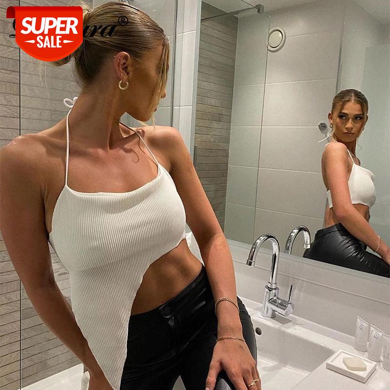 Dulzura Ribbed Irregular Halter Crop Top Lace Up Women Backless Sexy Party Elegant Streetwear 2020 Autumn Winter Club Solid #BB0y, White
Dulzura Ribbed Irregular Halter Crop Top Lace Up Women Backless Sexy Party Elegant Streetwear 2020 Autumn Winter Club Solid #BB0y, White