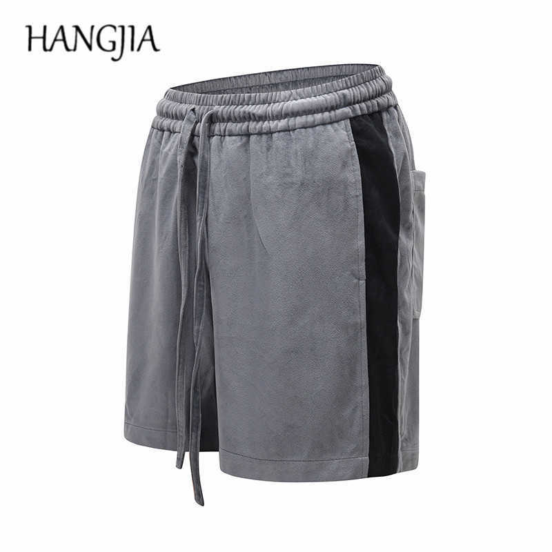 Summer Side Striped Suede Shorts Retro Contrast Stitching Knee-length Men and Women Hip Hop Velour Sweat Short Men Clothing C0607, Black
Summer Side Striped Suede Shorts Retro Contrast Stitching Knee-length Men and Women Hip Hop Velour Sweat Short Men Clothing C0607, Black