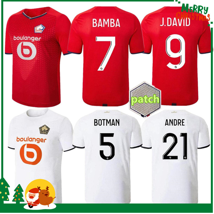 21 22 Lille Soccer Jerseys 2021 Home BOTMAN BAMBA XEKA J.DAVID J.IKONE Maillots Be Foot Shirt .ARAUJO YAZICI R.SANCHES T.WEAH ANDRE football uniforms, 21/22 lille away