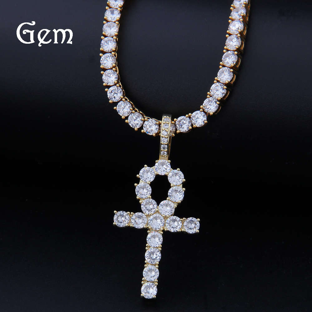 Men's hip hop zircon Anhe key a row of zircon necklace combination Anka jewelry
Men's hip hop zircon Anhe key a row of zircon necklace combination Anka jewelry
