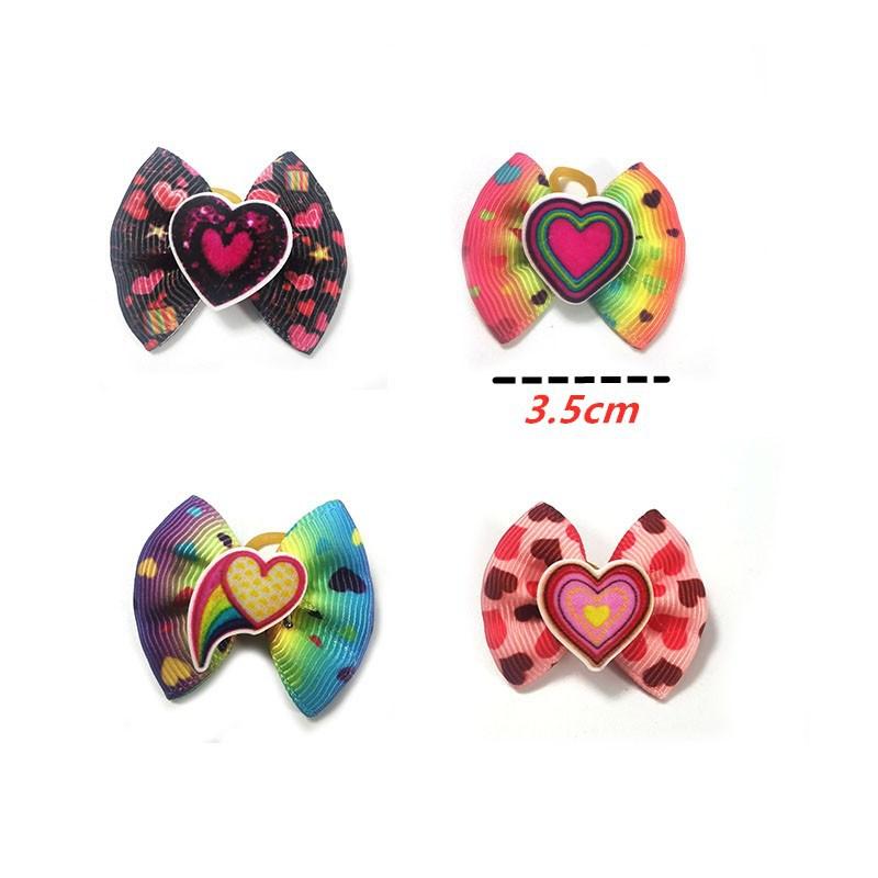 Dog Apparel Hair Bows with Rubber Bands Butterfly Pet Ties Elastic Band for Puppy Cats Accessories