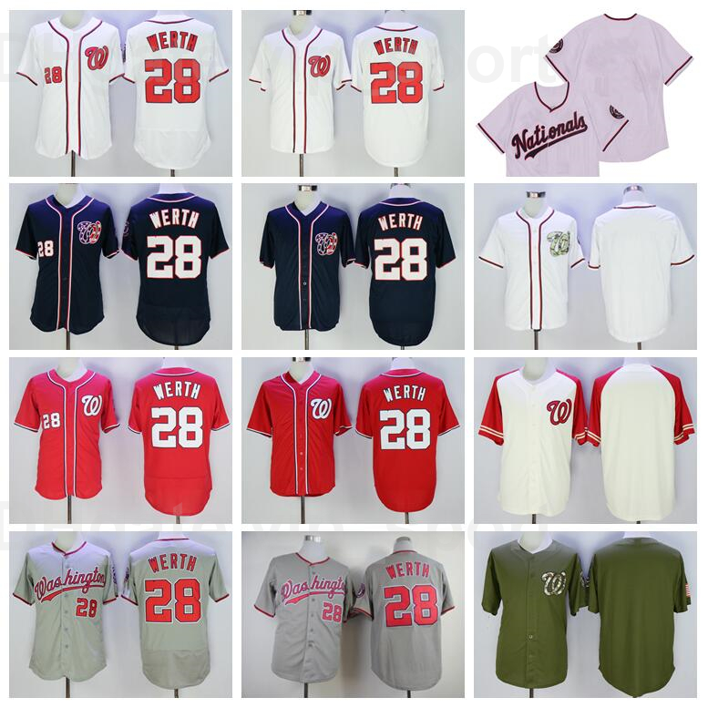 Retire Baseball 28 JAYSON WERTH Vintage Jersey Men Flexbase Cool Base Retire Team Red White Grey Navy Blue Color Embroidery And Stitched
Retire Baseball 28 JAYSON WERTH Vintage Jersey Men Flexbase Cool Base Retire Team Red White Grey Navy Blue Color Embroidery And Stitched