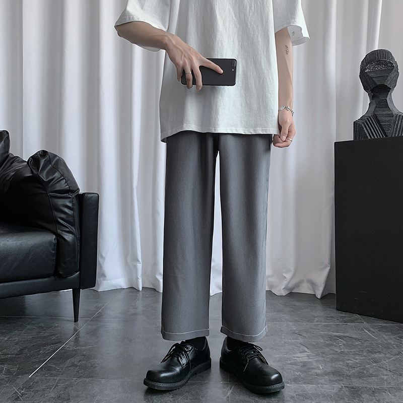 2021 New Men's Fashion Trend Wide Leg Leisure Loose Silk Formal Trousers Business Design Cotton Casual Social Suit Pants 6zuf, Gray
2021 New Men's Fashion Trend Wide Leg Leisure Loose Silk Formal Trousers Business Design Cotton Casual Social Suit Pants 6zuf, Gray