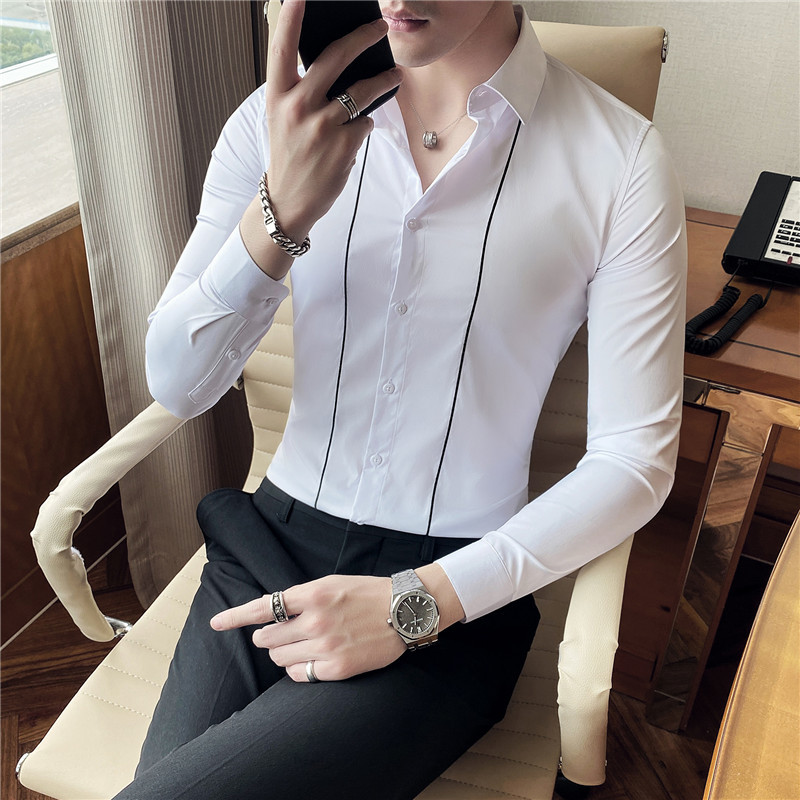 New Alta Qualidade Simples De Manga Longa Bordado Listras Camisas Dos Homens Roupas 2021 Todo o Jogo Fino Ajuste Casual Blusa Homme Plus Siz, Black
New Alta Qualidade Simples De Manga Longa Bordado Listras Camisas Dos Homens Roupas 2021 Todo o Jogo Fino Ajuste Casual Blusa Homme Plus Siz, Black