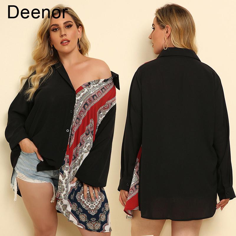 Plus Size T-Shirt Deenor Tops Spring Autumn Ethnic Style Printing Stitching Loose Long Sleeve Sexy Shirt V-neck Casual Femme Wear
Plus Size T-Shirt Deenor Tops Spring Autumn Ethnic Style Printing Stitching Loose Long Sleeve Sexy Shirt V-neck Casual Femme Wear