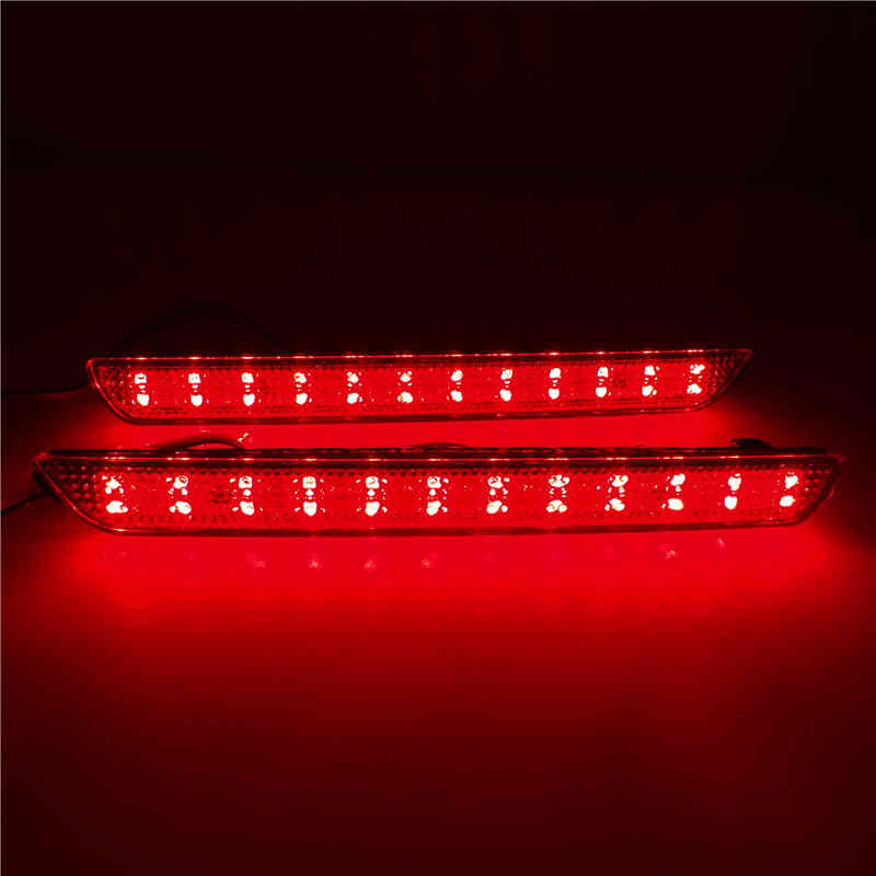 1 Pair Car LED Rear Bumper Reflector Brake Lamp for Mazda 3 2004-2009 Dust-Waterproof Tail Stop Running Turning Light