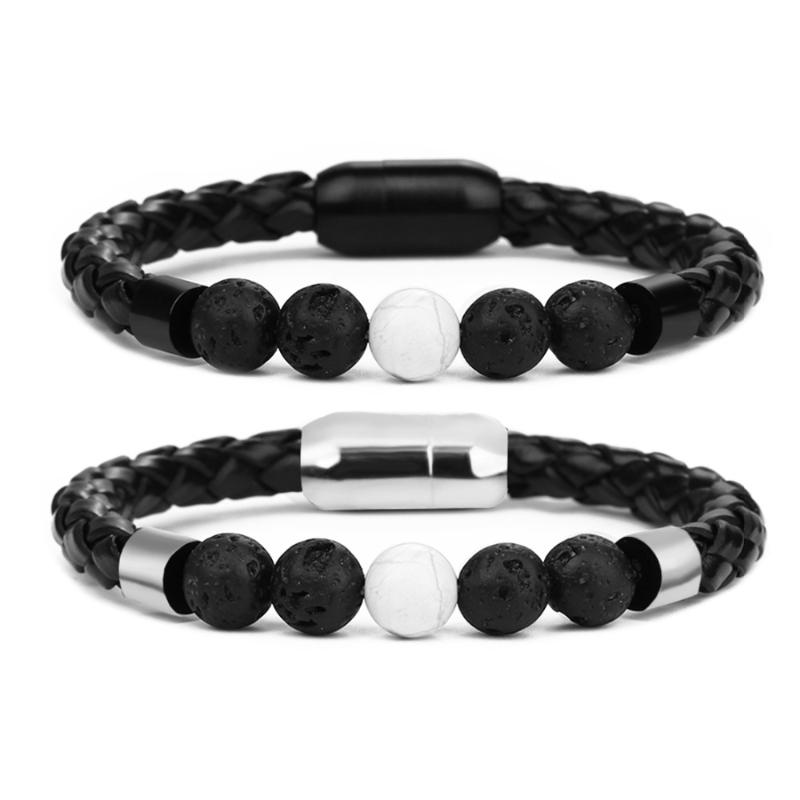 Charm Bracelets Leather Bracelet For Women 2021 Trendy 8mm Black Beads Charms Men Stainless Steel Clasp Real Male Party Jewelry
Charm Bracelets Leather Bracelet For Women 2021 Trendy 8mm Black Beads Charms Men Stainless Steel Clasp Real Male Party Jewelry