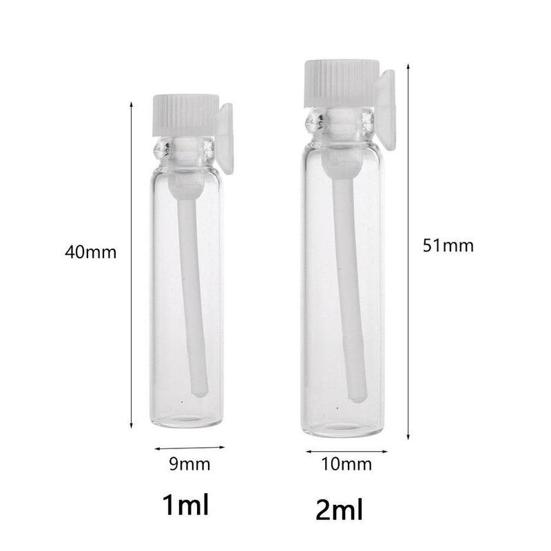 50pcs/set Empty Mini Glass Bottle Perfume Small Sample Liquid Perfume Test Laboratory Fragrance Vials Trial Tube Bottle Bot S0R4