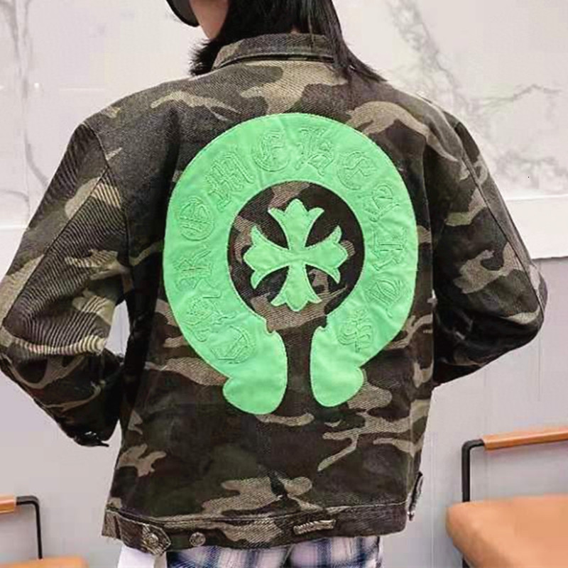 fluorescent New green skinned big horseshoe camouflage denim jacket for men and women FU8I, Black
fluorescent New green skinned big horseshoe camouflage denim jacket for men and women FU8I, Black
