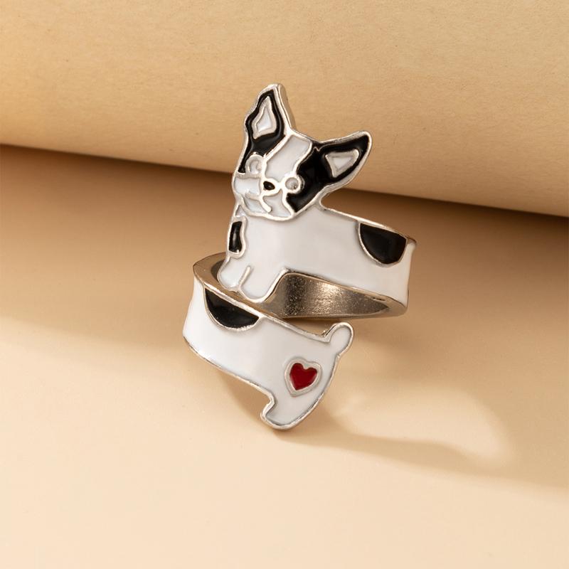 Wedding Rings Funny Dog Ring For Women Unusual Geometry Colorful Drop Oil Alloy Knuckle Lady Anniversary Jewelry Gifts 20221, Slivery;golden
Wedding Rings Funny Dog Ring For Women Unusual Geometry Colorful Drop Oil Alloy Knuckle Lady Anniversary Jewelry Gifts 20221, Slivery;golden