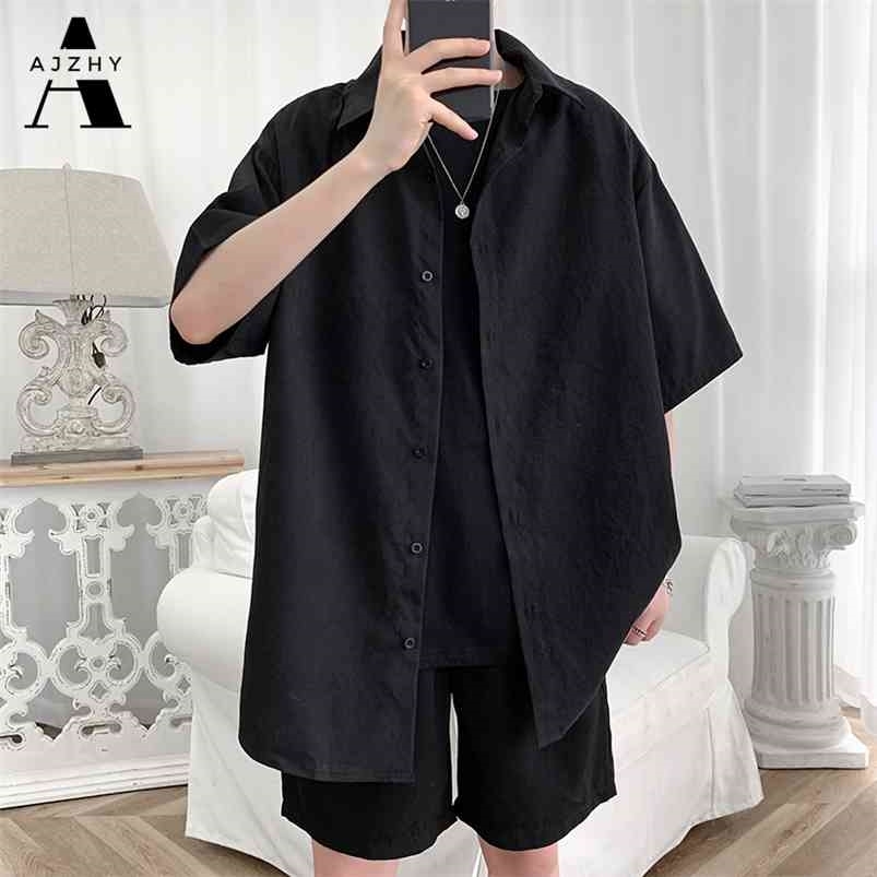 Streetwear Shirt Men Solid Cotton Plus Size Short Sleeve s Loose Summer Fashion Casual Korean Mens Tops Clothes 210721, White
Streetwear Shirt Men Solid Cotton Plus Size Short Sleeve s Loose Summer Fashion Casual Korean Mens Tops Clothes 210721, White