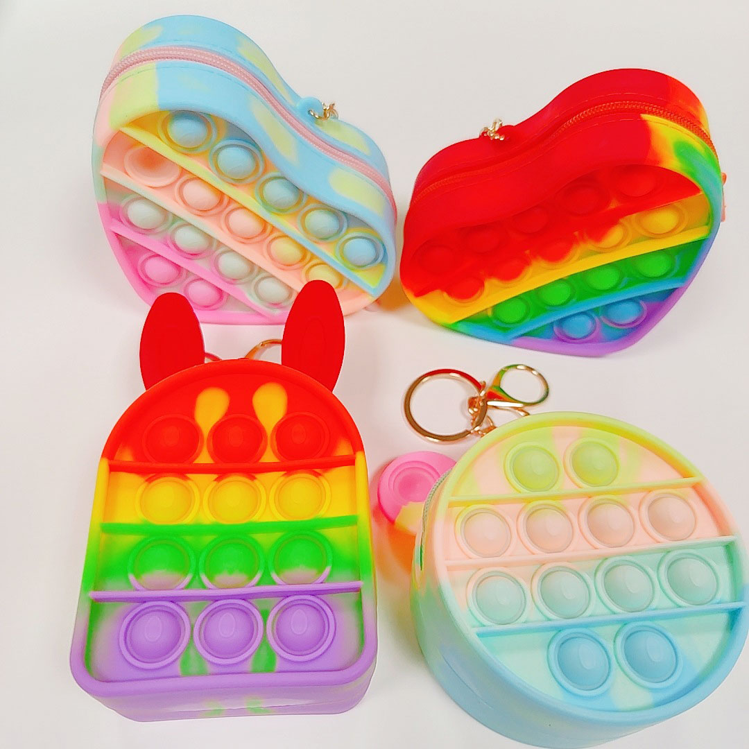 New Decompression Creative Silicone Pop Bubble Fidget Toys Mini Children's Popper Fidgetting Coin Purse Key Pendant Anti-Stress Toy Simple Dimple Coins Bag
New Decompression Creative Silicone Pop Bubble Fidget Toys Mini Children's Popper Fidgetting Coin Purse Key Pendant Anti-Stress Toy Simple Dimple Coins Bag