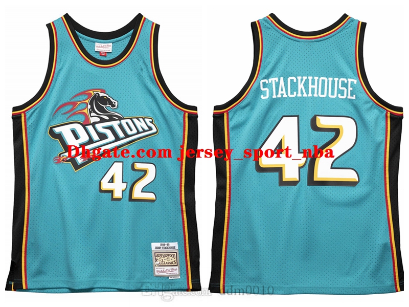Men Swingman Jerry Stackhouse Detroit Pistons 1998-99 Jersey, Black;red 
Men Swingman Jerry Stackhouse Detroit Pistons 1998-99 Jersey, Black;red