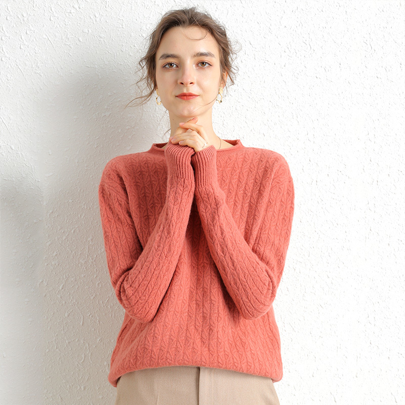 100% Merino Wool Cashmere Sweater Women Winter Warm O-Neck Long Sleeve Ladies Pullover knitted Autumn Jumper Vintage Sweater 210218
