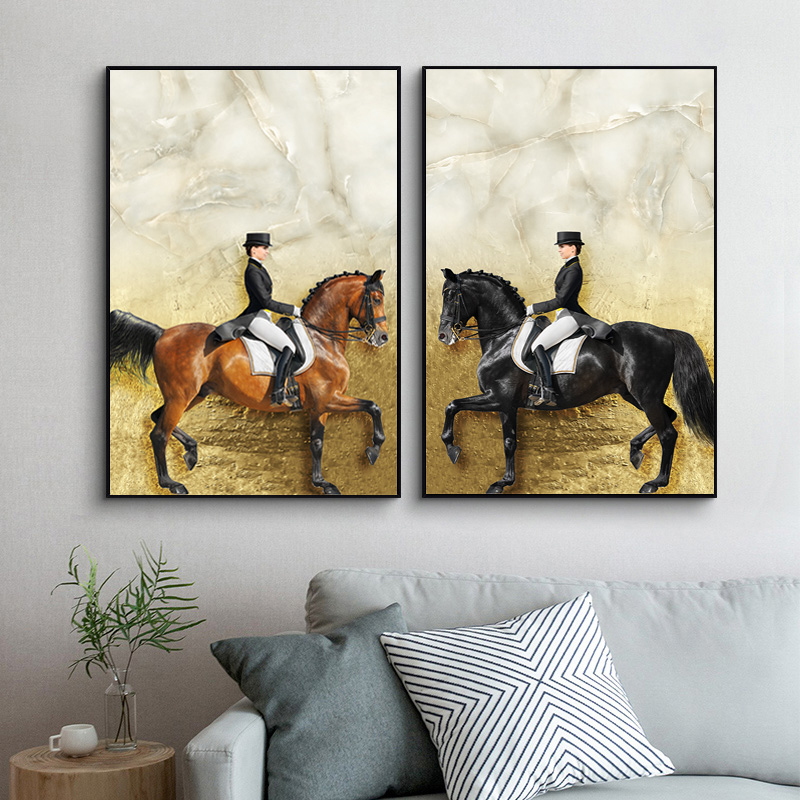 Modern Wall Art Picture Classic Horse Racing Canvas Painting Large Size Wall Pictures For Living Room Home Decor Posters Cuadros