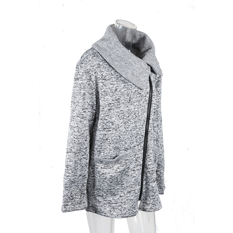 Jacket Woman Autumn Winter Plus Size Cotton Overcoat Lapel Zipper Loose Outerwear For Female Causal Autumn Winter Womn Jacket 201106