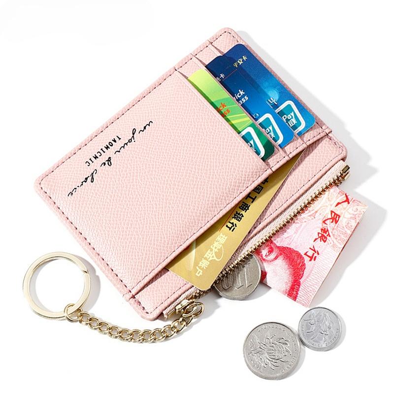 Card Holders Soft Leather Mini Women Holder Cute Credit ID Zipper Slim Wallet Case Change Coin Purse Keychain, Black
Card Holders Soft Leather Mini Women Holder Cute Credit ID Zipper Slim Wallet Case Change Coin Purse Keychain, Black