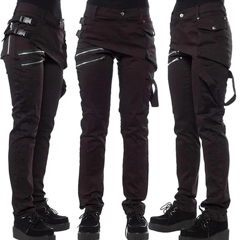 Women Gothic Pants Zipper Pockets Rivet Steampunk Trousers Rock Style EIG88, Black;white
Women Gothic Pants Zipper Pockets Rivet Steampunk Trousers Rock Style EIG88, Black;white