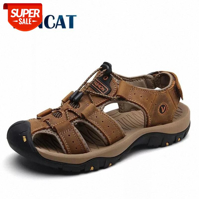 Vancat 2019 New Big Size Genuine Leather Cowhide Men Sandals Summer Quality Beach Slippers Casual Sneakers Outdoor Beach Shoes #Lx8x, Black
Vancat 2019 New Big Size Genuine Leather Cowhide Men Sandals Summer Quality Beach Slippers Casual Sneakers Outdoor Beach Shoes #Lx8x, Black