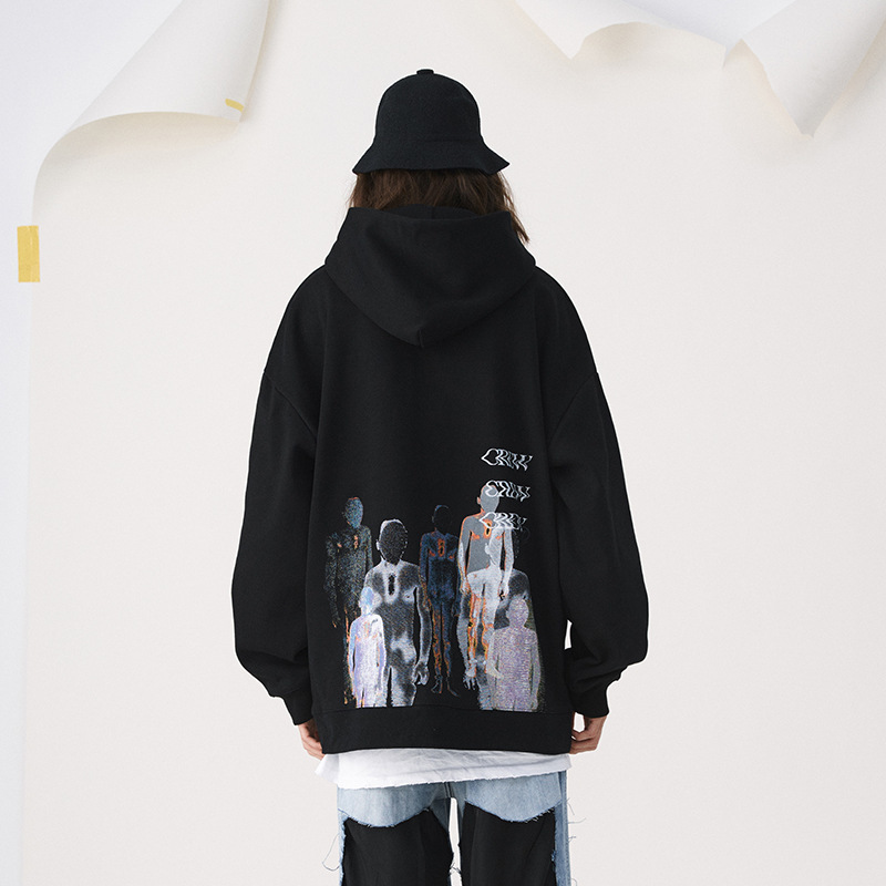 wxwovdy autumn winter brand hip hop personality hoodie pullover hoodie loose hoodie men's fashion, Black
wxwovdy autumn winter brand hip hop personality hoodie pullover hoodie loose hoodie men's fashion, Black