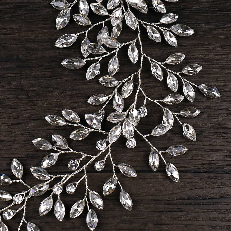 AiliBride Crystal Headband Wedding Hair Vine Bridal Headpiece Bride Jewelry Accessorie 210707