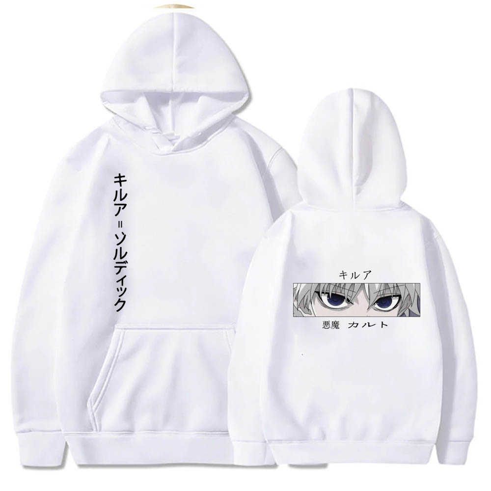 Kawaii Hunter X Hunter Hoodies Men Women Long Sleeve Sweatshirt Killua Zoldyck Devil Eye Anime Manga Hoodies Y0804