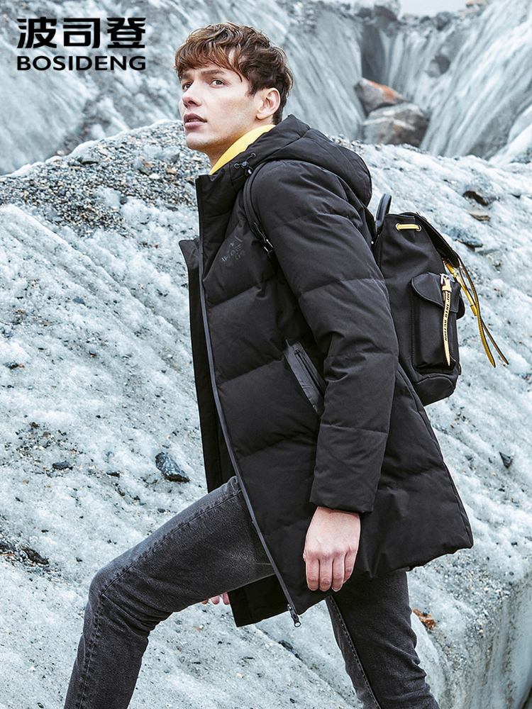 BOSIDENG Down jacket men's Hooded Winter Youth long casual warm fashion coat B80142007 201225