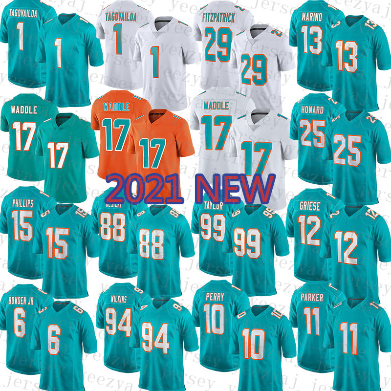 2021 New Miami Mens Dolphin American Football Jersey Women 1 Tua Tagovailoa Youth 17 Jaylen Waddle 13 Dan Marino 25 Xavien Howard 15 Jaelan Phillips 12 Bob Griese, Mens-haitun
2021 New Miami Mens Dolphin American Football Jersey Women 1 Tua Tagovailoa Youth 17 Jaylen Waddle 13 Dan Marino 25 Xavien Howard 15 Jaelan Phillips 12 Bob Griese, Mens-haitun