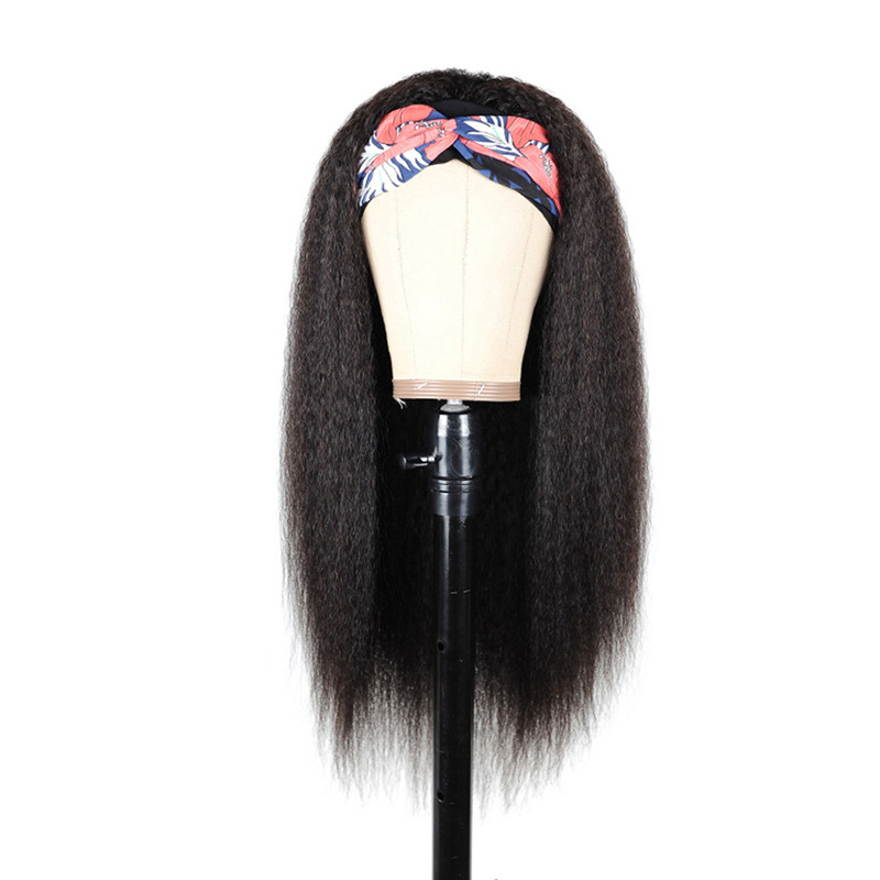Brazilian Bangs Full-machanism Wigs Deep Wave 10-32" Wig Capless 100% Virgin Human Hair Water Wave Kinky Curly Kinky Straight Yaki