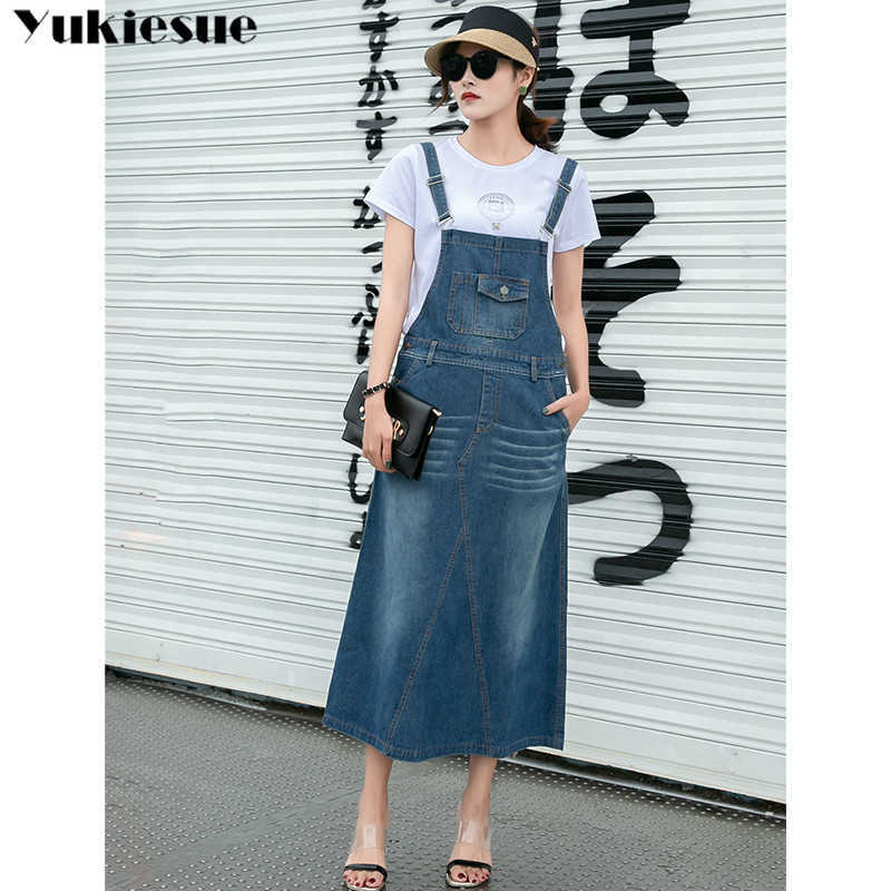 Long Denim dress With Straps Women Button Jeans Plus Size High Waist A-line loose Womens 210608, Blue
Long Denim dress With Straps Women Button Jeans Plus Size High Waist A-line loose Womens 210608, Blue