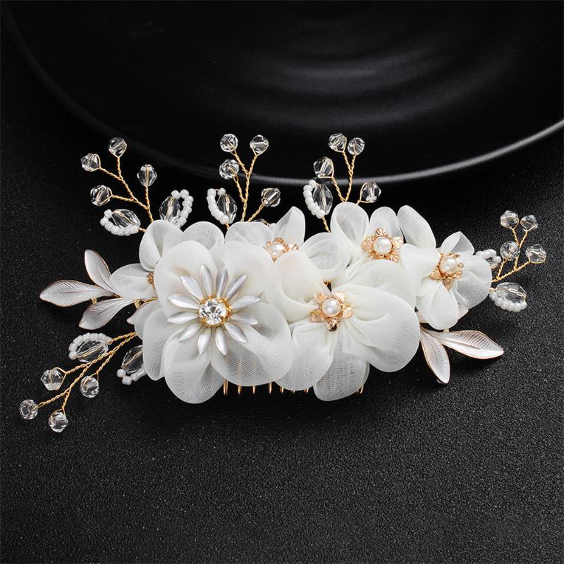 Hair Clips & Barrettes Golden Headdresses Handmade Weave Yarn Floral Comb Wedding Decoration With Pearl Accessory, Golden;silver
Hair Clips & Barrettes Golden Headdresses Handmade Weave Yarn Floral Comb Wedding Decoration With Pearl Accessory, Golden;silver
