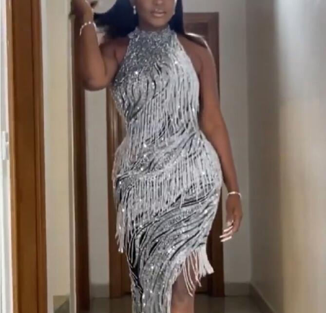 Evening dress women cloth Yousef aljasmi Sheath High neck Tassel Beads Crystals Off shoulder Kim kardashian Kylie jenner, Silver
Evening dress women cloth Yousef aljasmi Sheath High neck Tassel Beads Crystals Off shoulder Kim kardashian Kylie jenner, Silver