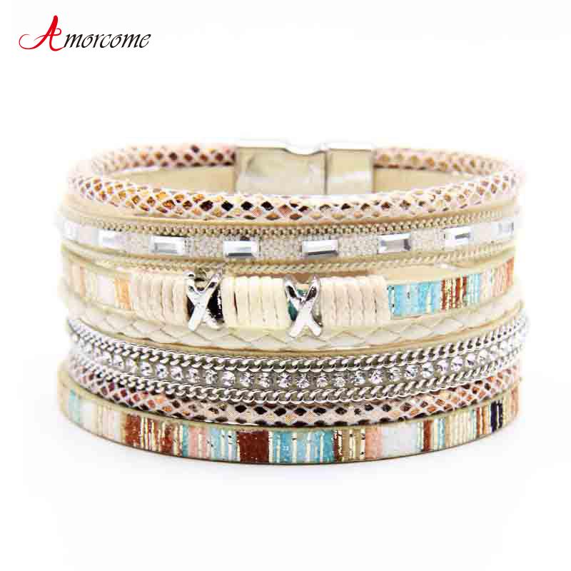 Tennis Amorcome 2021 Boho Wrap Bracelets For Women Braided Leather Rope Handmade Multi-Layer Jewelry Gifts Bijoux Femme
Tennis Amorcome 2021 Boho Wrap Bracelets For Women Braided Leather Rope Handmade Multi-Layer Jewelry Gifts Bijoux Femme