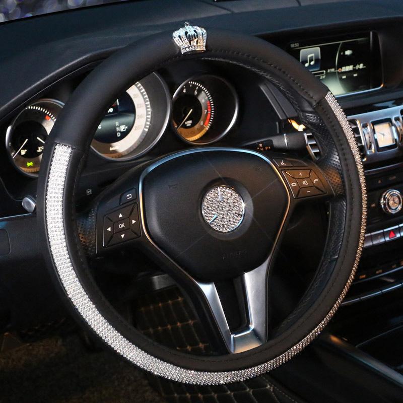Steering Wheel Covers Car Accessories Rhinestone PU Leather Cap Crystal Crown Auto Cover For Women Girls
Steering Wheel Covers Car Accessories Rhinestone PU Leather Cap Crystal Crown Auto Cover For Women Girls