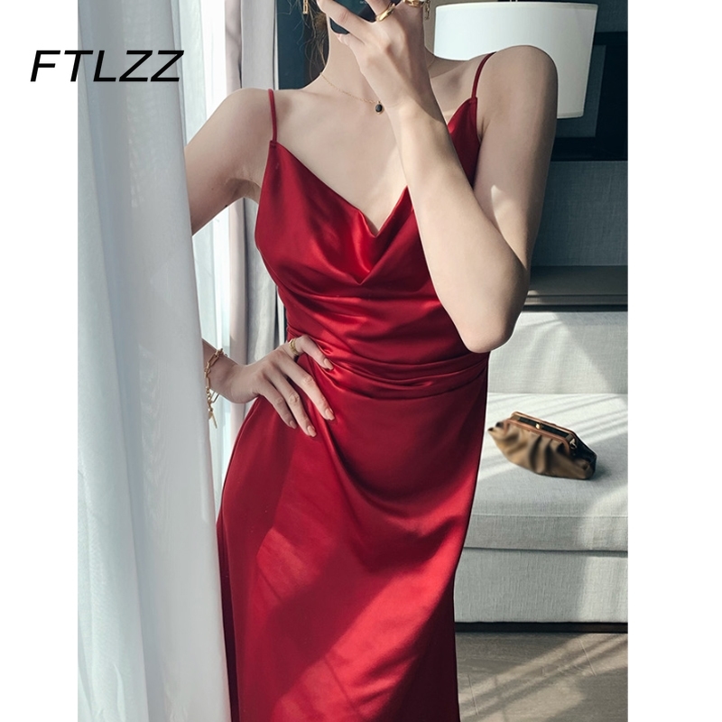 Women Sexy Swinging Collar Satin Dress Ladies Slim Bodycon Party Vestidos Summer Spaghetti Strap Midi Robe 210602, Malachite blue
Women Sexy Swinging Collar Satin Dress Ladies Slim Bodycon Party Vestidos Summer Spaghetti Strap Midi Robe 210602, Malachite blue