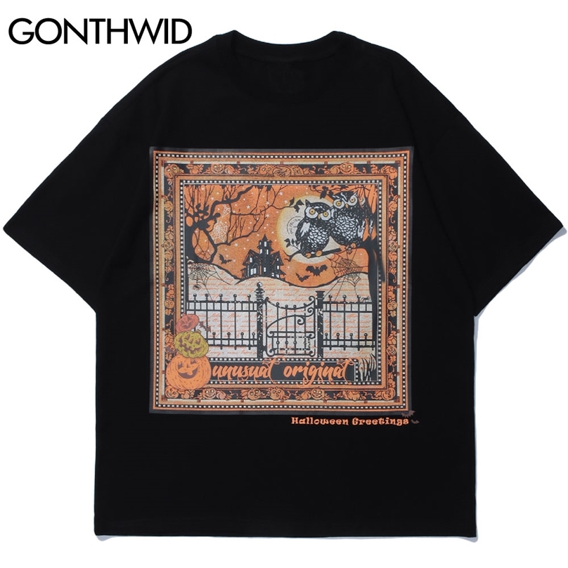 T-Shirts Streetwear Halloween Greetings Poster Print Tshirts Harajuku Hipster Short Sleeve Casual Cotton Loose Tee Tops 210602, Gray
T-Shirts Streetwear Halloween Greetings Poster Print Tshirts Harajuku Hipster Short Sleeve Casual Cotton Loose Tee Tops 210602, Gray