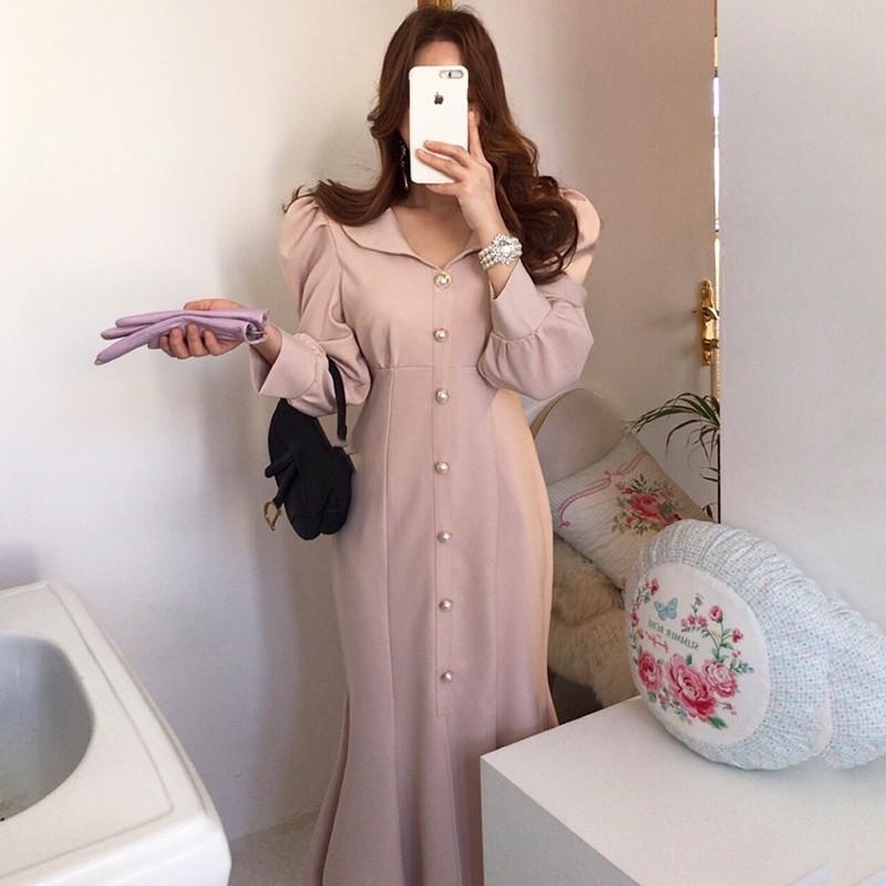 Casual Dresses Korean Chic Temperament Slim High Waist Black Puff Long Sleeve Mermaid Dress Women Turn Down Collar Elegant Autumn Vestidos, Black;gray
Casual Dresses Korean Chic Temperament Slim High Waist Black Puff Long Sleeve Mermaid Dress Women Turn Down Collar Elegant Autumn Vestidos, Black;gray