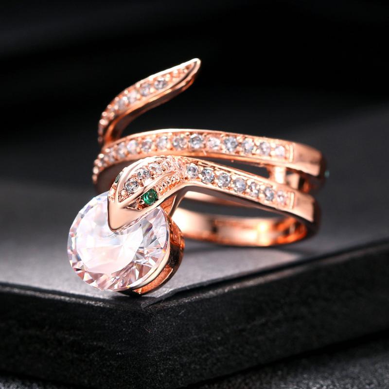 Cluster Rings Double Fair Snake Shape Clear Green Cubic Zirconia Finger Rose Gold Color Fashion Punk Style Jewelry For Women DFR271
Cluster Rings Double Fair Snake Shape Clear Green Cubic Zirconia Finger Rose Gold Color Fashion Punk Style Jewelry For Women DFR271