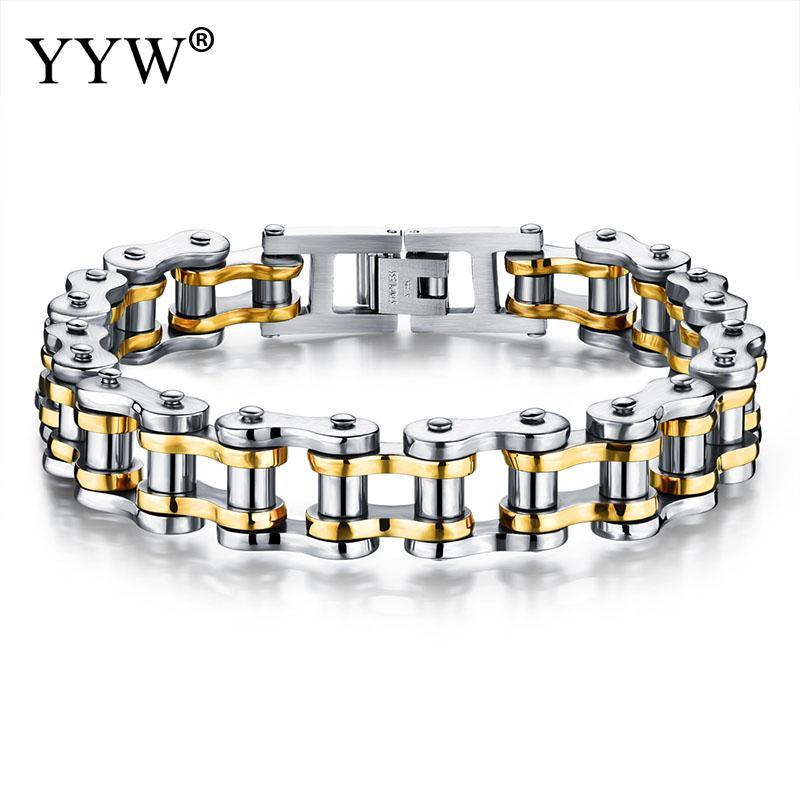 Link, Chain Men'S Stainless Steel Motorcycle Personality Bracelet All-Match Bicycle For Daily Wear Surface Width 12mm, Black
Link, Chain Men'S Stainless Steel Motorcycle Personality Bracelet All-Match Bicycle For Daily Wear Surface Width 12mm, Black