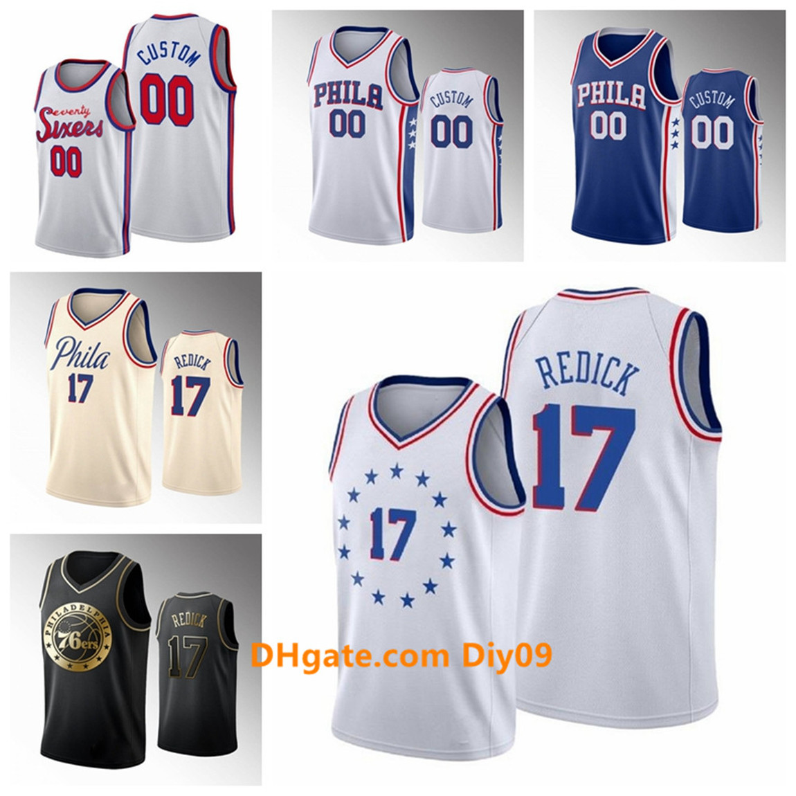 Redick New Men Philadelphia 76ers Basketball Jersey 17 J.J. Redick City Jerseys 2020, Black;red
Redick New Men Philadelphia 76ers Basketball Jersey 17 J.J. Redick City Jerseys 2020, Black;red