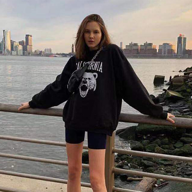 2021 100% Cotton Roaring Bear Printing Letter From the Vintage Female Sweatshirt Oversized The-neck Pullovers New Casual Fall Streetwear 9zq, Black
2021 100% Cotton Roaring Bear Printing Letter From the Vintage Female Sweatshirt Oversized The-neck Pullovers New Casual Fall Streetwear 9zq, Black