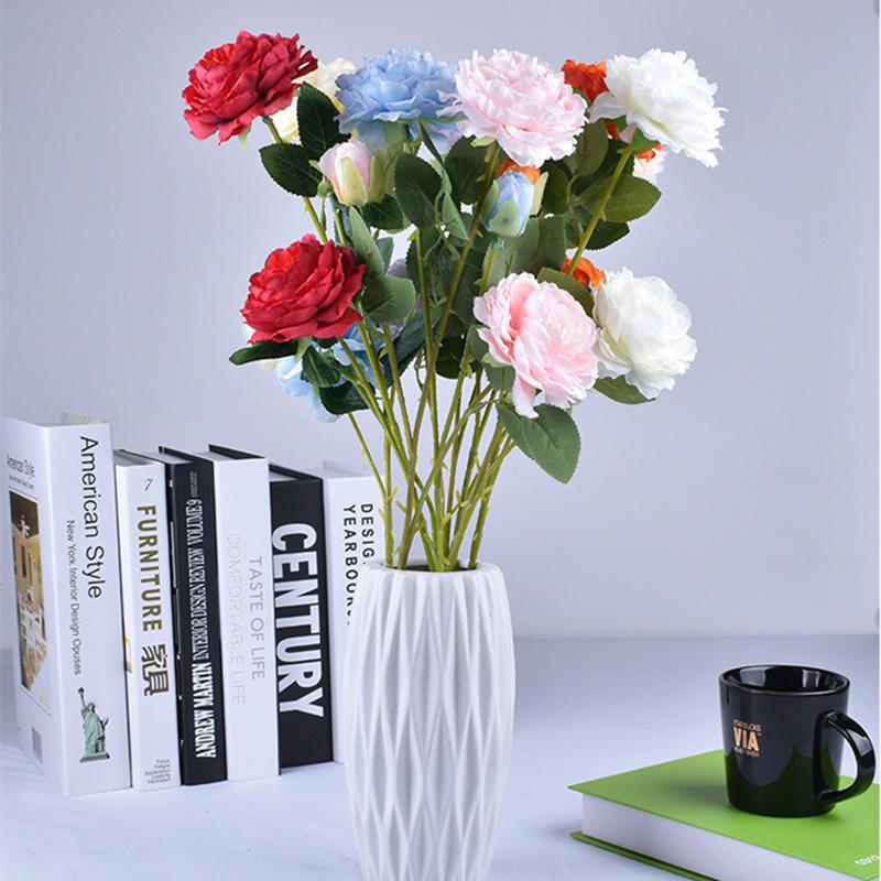1 Bundle 3 Heads Artificial Silk Peonies Bouquet Real Touch Bride Sweet Wedding Decoration Cheap Fake Roses Flowers Home Decor, Red
1 Bundle 3 Heads Artificial Silk Peonies Bouquet Real Touch Bride Sweet Wedding Decoration Cheap Fake Roses Flowers Home Decor, Red