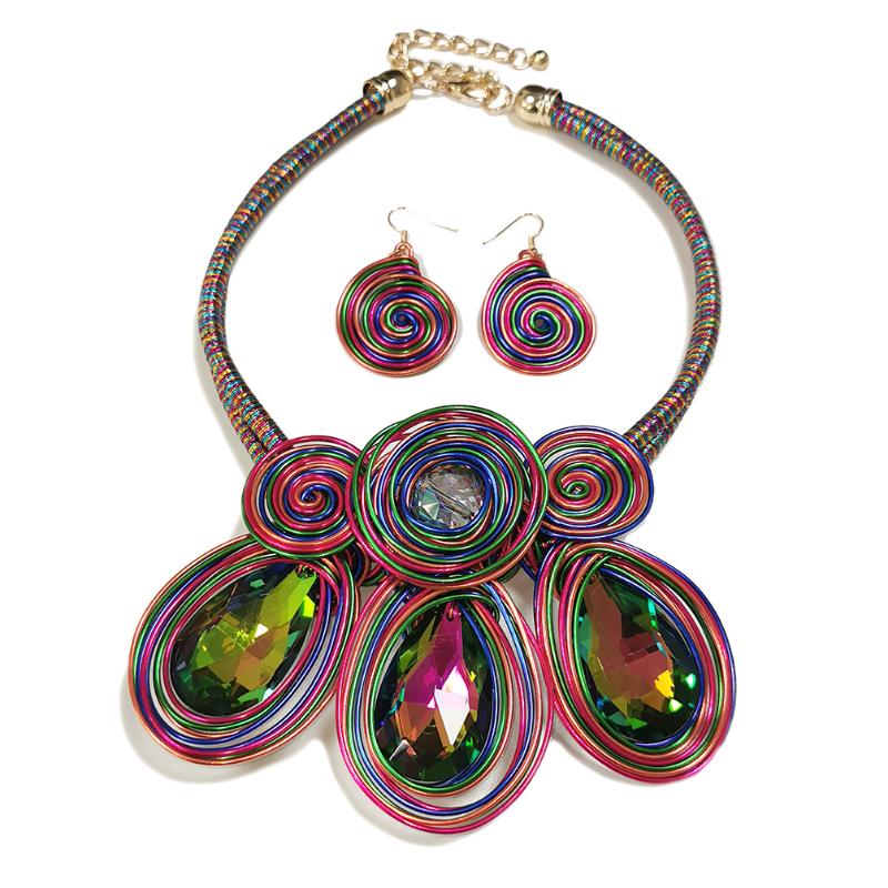 Earrings & Necklace Vintage African Jewelry Set For Women Statement Big Crystal Handcrafted Line Alloy Party Fashion, Silver
Earrings & Necklace Vintage African Jewelry Set For Women Statement Big Crystal Handcrafted Line Alloy Party Fashion, Silver